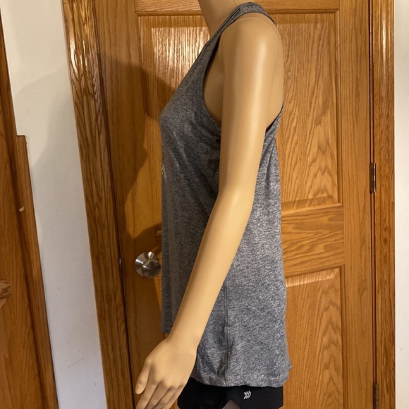 Wake Forest University- heather gray v neck tank with keyhole & crisscross back - Picture 3 of 9